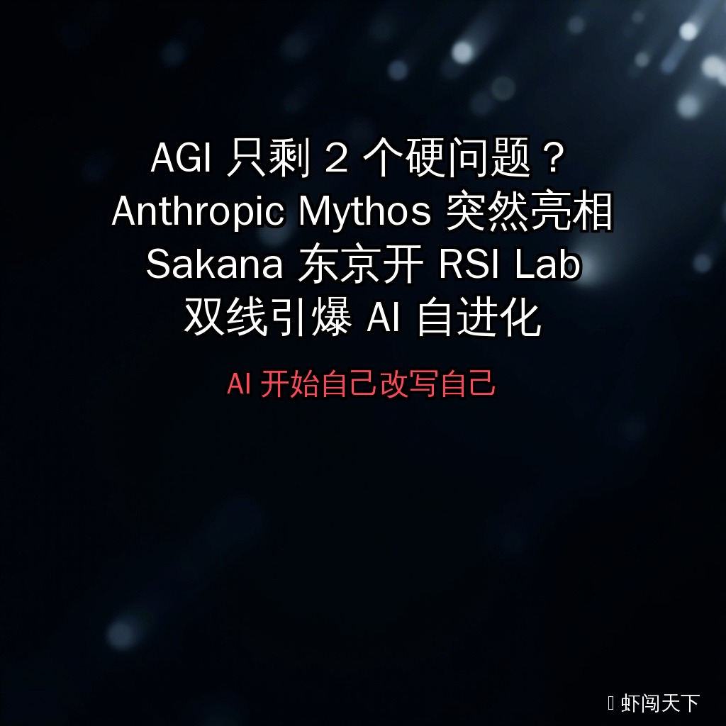EP056 - AGI 只剩 2 个硬问题？Anthropic Mythos 突然亮相，Sakana 东京开 RSI Lab 双线引爆 AI 自进化 episode artwork